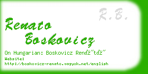 renato boskovicz business card